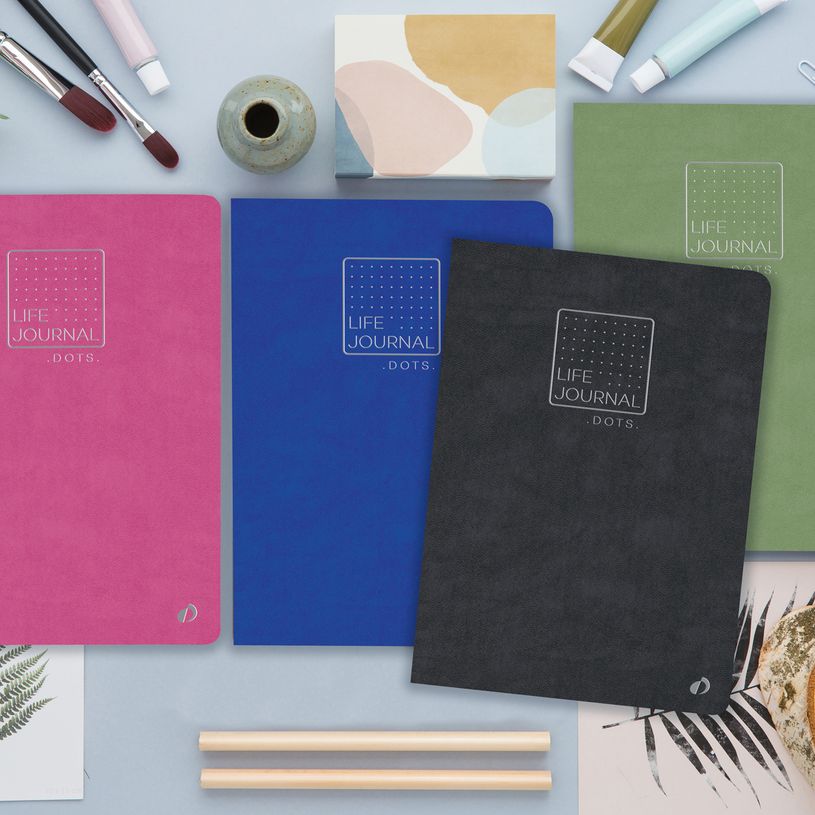 3371010503131-Quo Vadis - Carnet Bullet journal - Multilingue - Life Journal - Rose - Pages Points (dots) - 15x21 cm--4