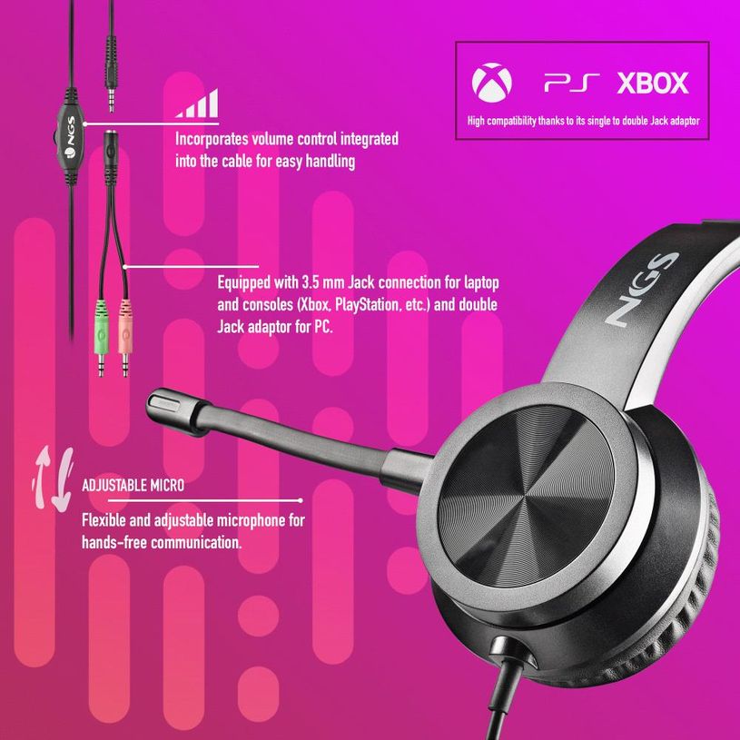 8435430620955-NGS MSX 11 Pro - Casque filaire avec micro - jack 3,5mm - noir-P_405151462_7-6