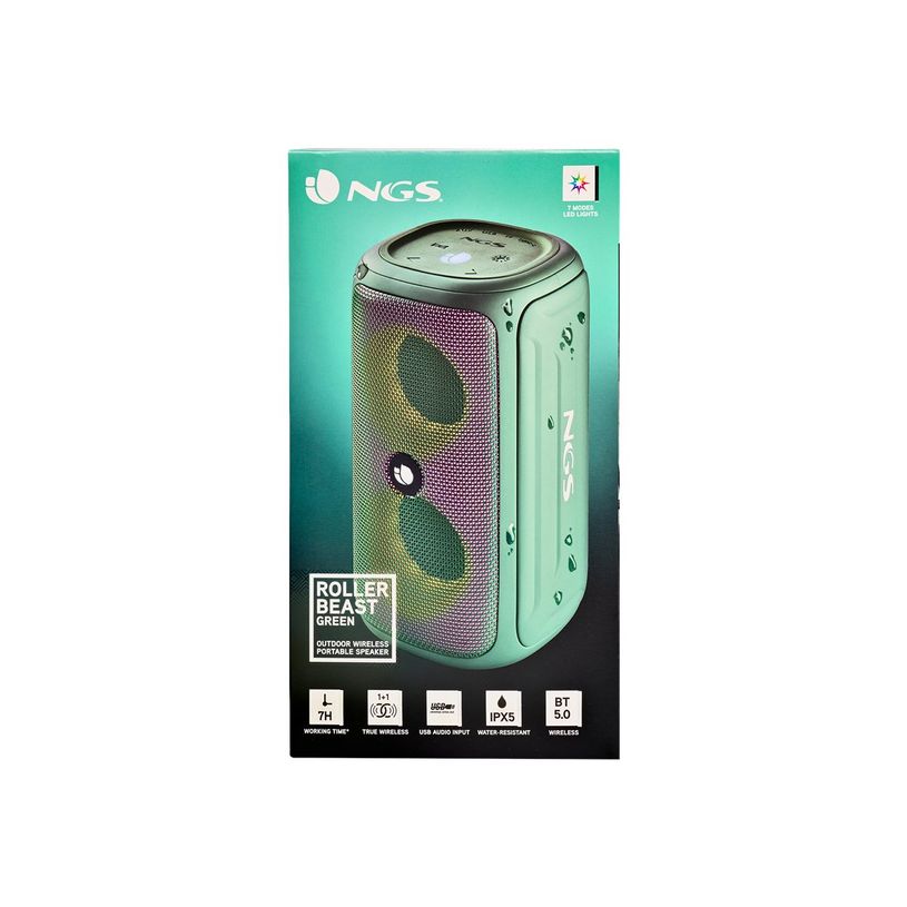8435430622201-NGS Roller Beast - Mini enceinte sans fil - Bluetooth - 32 Watt - vert-P_405151463_2-7
