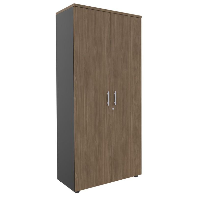 3253310333451-Armoire haute EXPRIM/LOFTER/LEVEL - H180 x L80 x P47 - 2 portes - Corps anthracite - Dessus et portes i--0