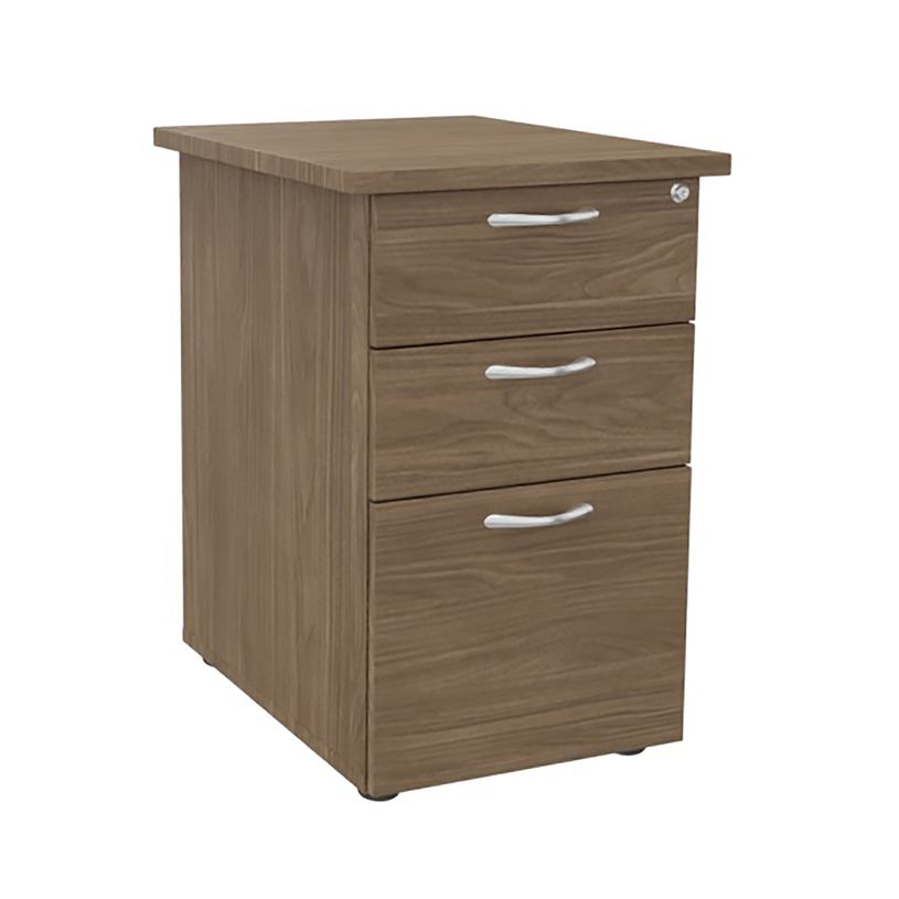 3253310478251-Caisson bout de bureau IDRA/DUAL - L47 x P60 cm - imitation noyer--0