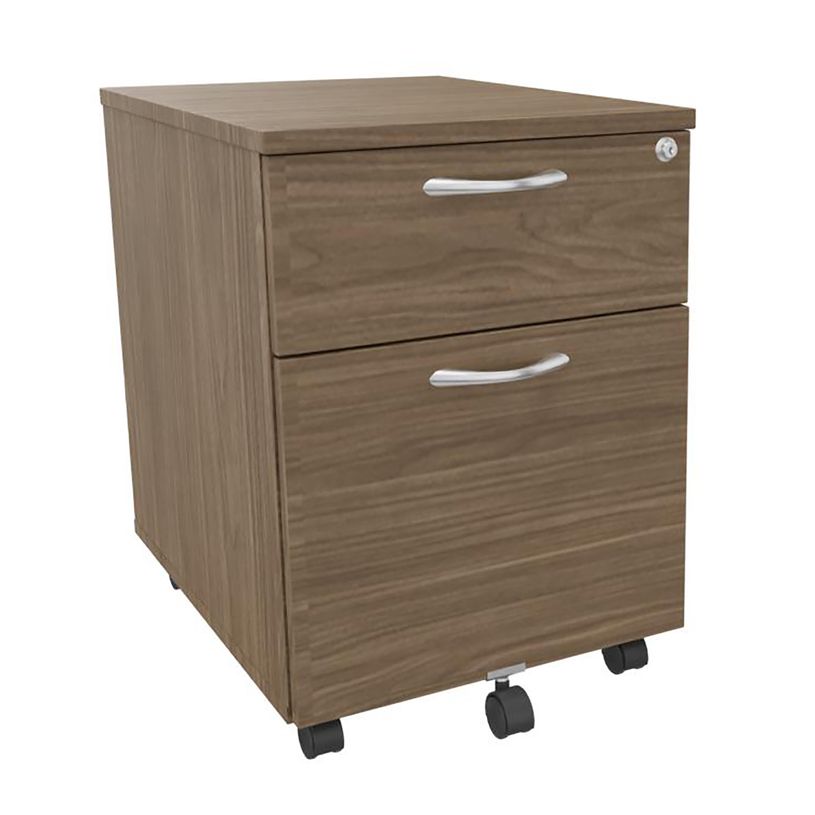 3253310284104-Caisson mobile IDRA/DUAL - L43 x H56 x P60 cm - 2 tiroirs dont 1 DS - Imitation noyer--0