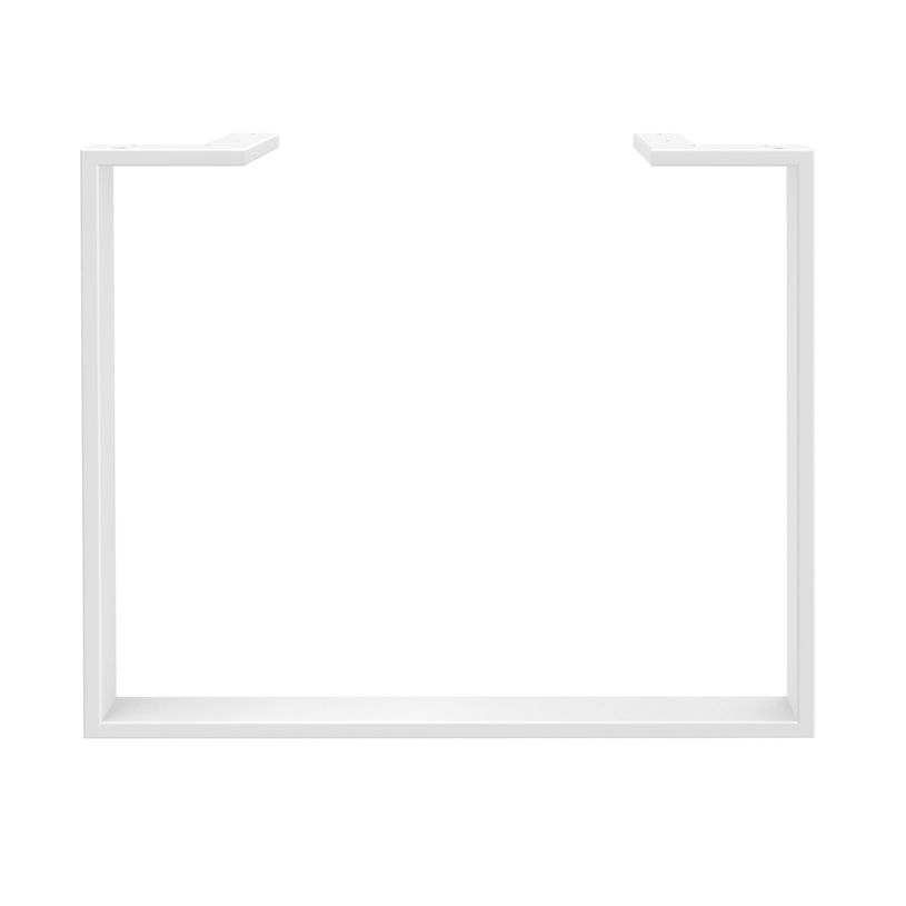 3253310418325-Bureau LOFTER Manager arrondi - retour à gauche - L200 cm - Plateau imitation noyer - Pied blanc (Pied de renfort obligat-P_405152106_3-2