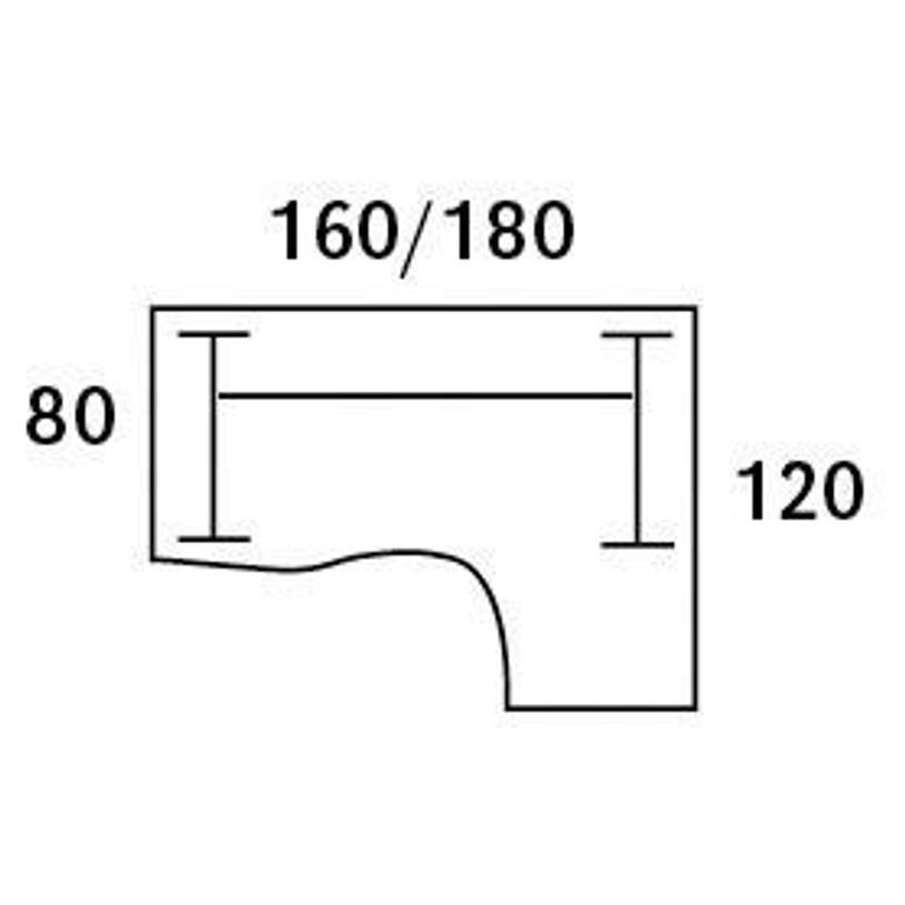 3253310396081-Bureau compact LOFTER - L180 cm - Retour à droite - Plateau imitation noyer - pied carbone - (pied de renfort obligat-P_405152113_3-2