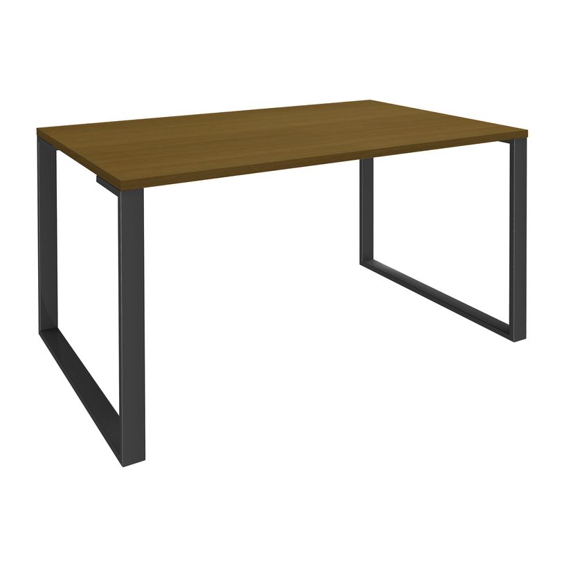 3253310379879-Bureau droit LOFTER - L120 cm - Plateau imitation noyer - pied Carbone-P_405152117_1-0