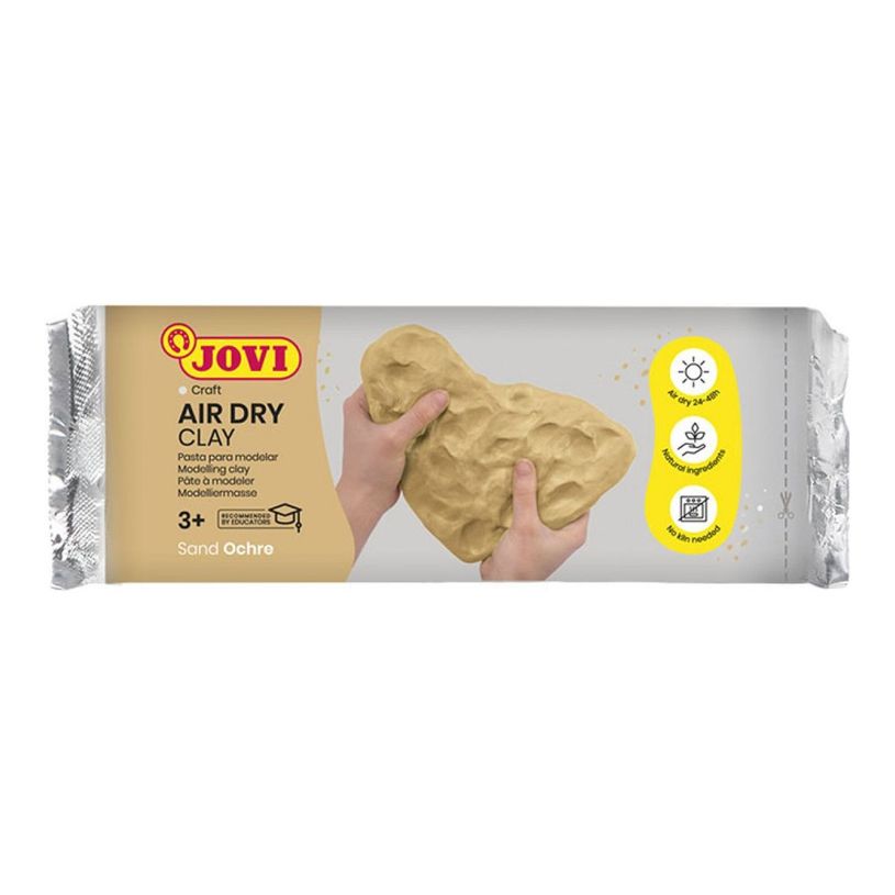 8412027033527-Jovi Pâte Autodurcissante Air Dry 250 g – Ocre, Facile à Modeler et Séchage à l’-P_405152538_1-2