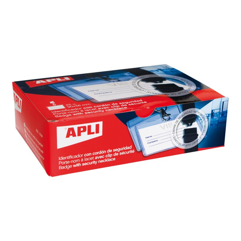 8410782117445-Apli Agipa - 25 Portes-badge avec cordon - 90 x 56 mm - transparent-P_405152573_2-0