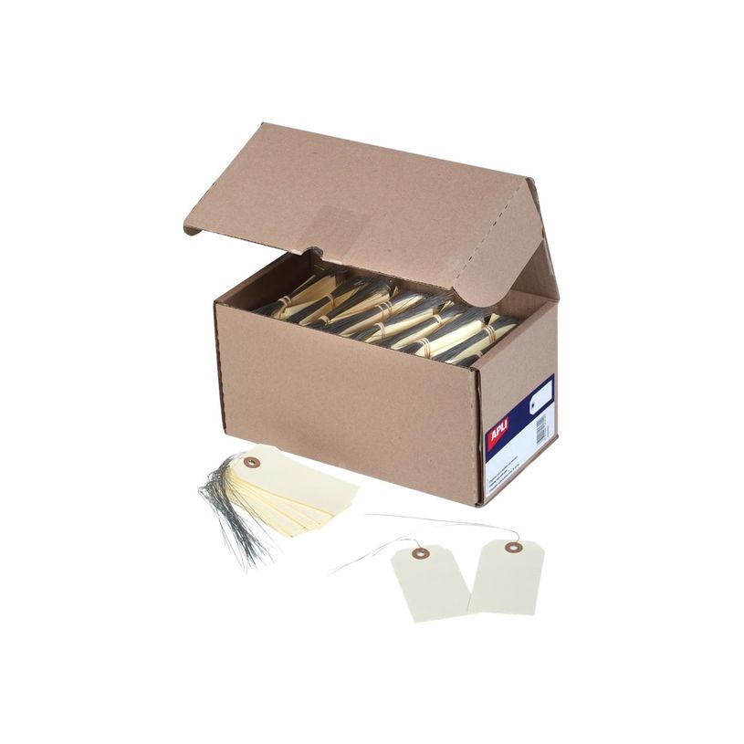 3270241213140-Apli Agipa - 1000 Etiquettes américaines avec fil de fer - 10 x 5,1 cm - crème-P_405152574_1-0