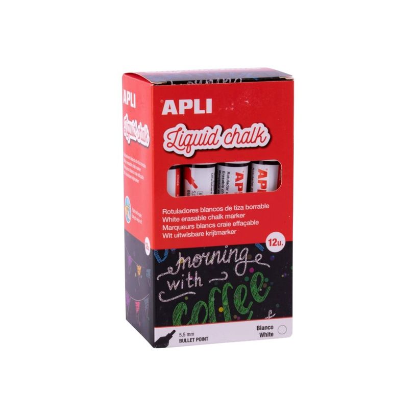 8410782150435-Apli - 12 Marqueurs craie liquide effaçable - blanc-P_405152602_2-0