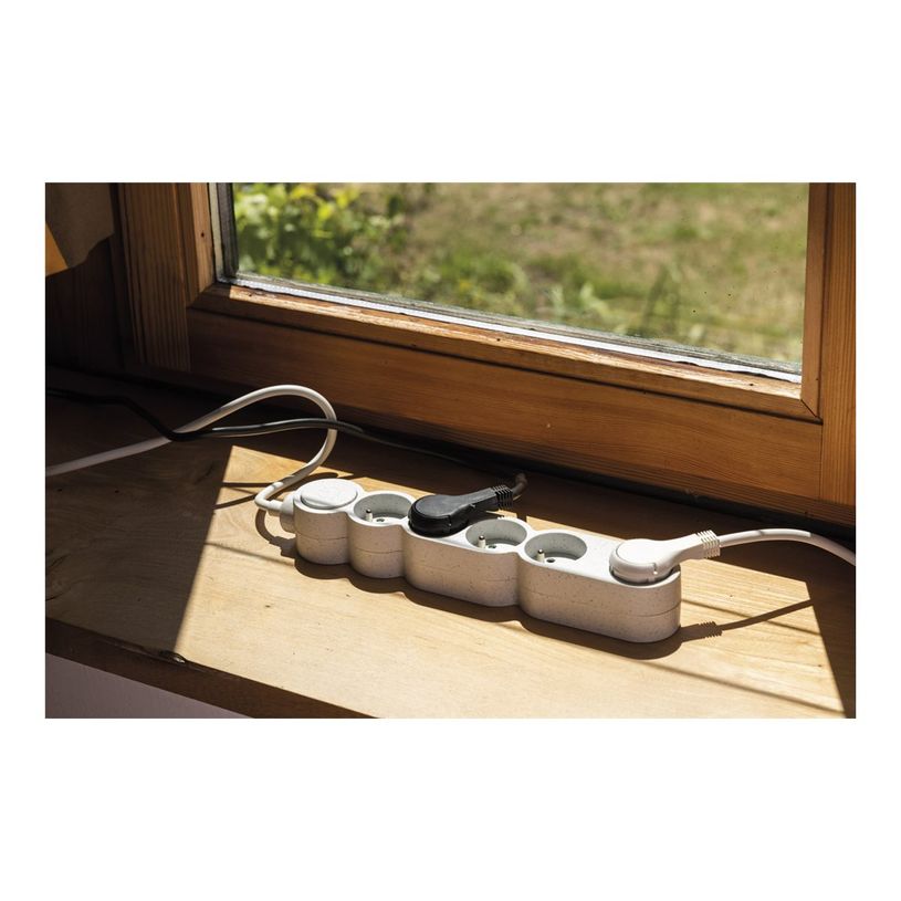 3545411896523-Zenitech - Multiprise - Eco-responsible - 5 Prises - 2P+T -  Home Green - Blanc-P_405152734_1-2