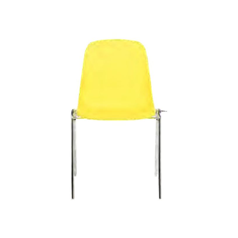 0404051529679-Chaise CHARLOTTE - pieds chromés sans accroche - jaune-P_405152967_1-0