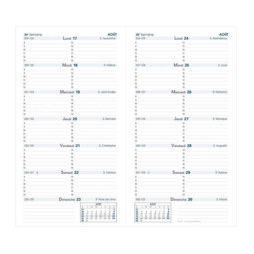 3371010480630-Agenda de poche Impala Silma - 1 semaine par page - 8,8 x 17 cm - bleu - Quo Vadis--1