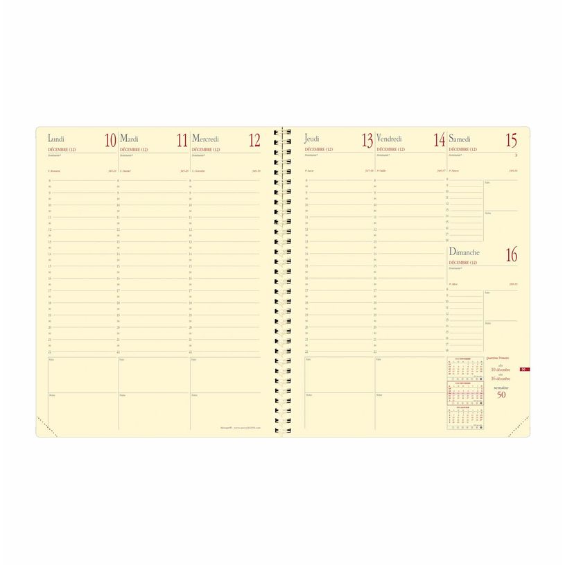 3371010482078-Quo Vadis - Agenda - Spiralé avec répertoire - Manager S Prestige - Semainier Planning - Français - Impala - Bleu - 12 mois et 1/2 de mi-décembre à dé--1