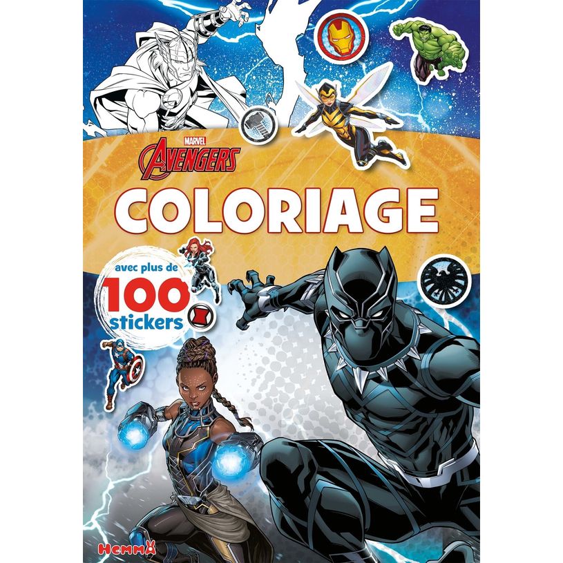 9782508054099-Marvel Avengers - Coloriage avec plus de 100 Stickers : Black Panther-P_405153138_1-0