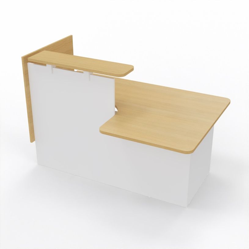 3617350000740-Banque d'accueil GRETA - Module PMR à gauche - L171 x P86,5/111 cm - corps blanc neige pl-P_405153247_1-0