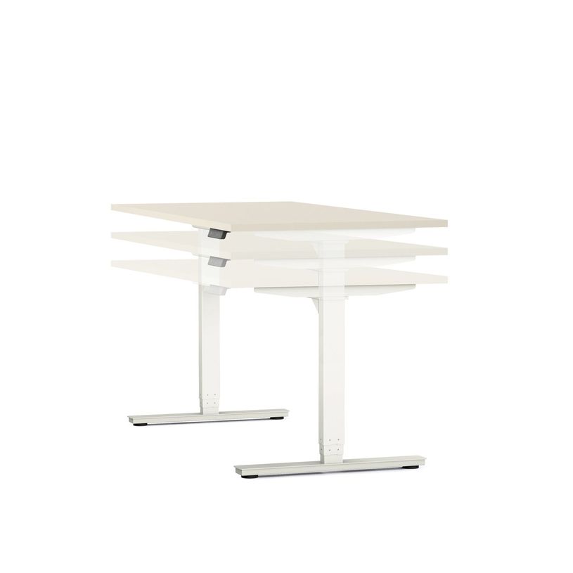 3617350004366-Bureau électrique AXEL -  bureau assis/debout  - L140 cm - plateau imitation chêne clair-P_405153354_2-1