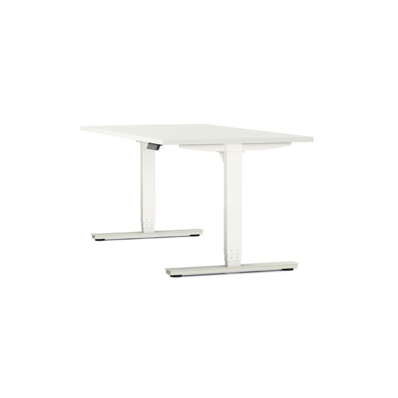 3617350004328-Bureau électrique AXEL -  bureau assis/debout  - L160 cm - plateau blanc - pieds blanc-P_405153358_1-0