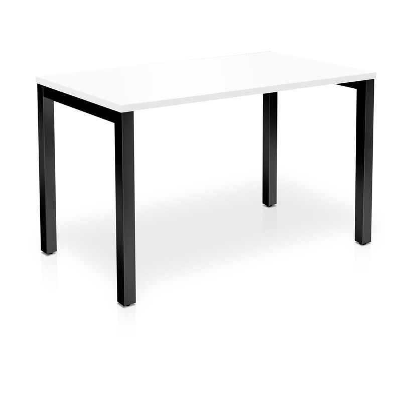 3617350003895-Bureau ARIAL - L160 x P80 cm - plateau blanc - pieds noirs-P_405153385_1-0