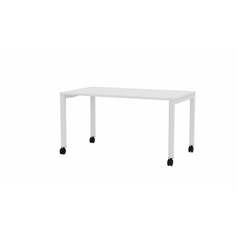 3617350001907-Table de réunion mobile ARIAL - L120 x P80 cm - plateau blanc - pieds blancs-P_405153431_1-0