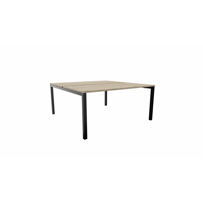 3617350003680-Bureau Bench ARIAL - L140 x P165 cm - plateau imitation chêne brunswick - pieds noirs-P_405153441_1-0