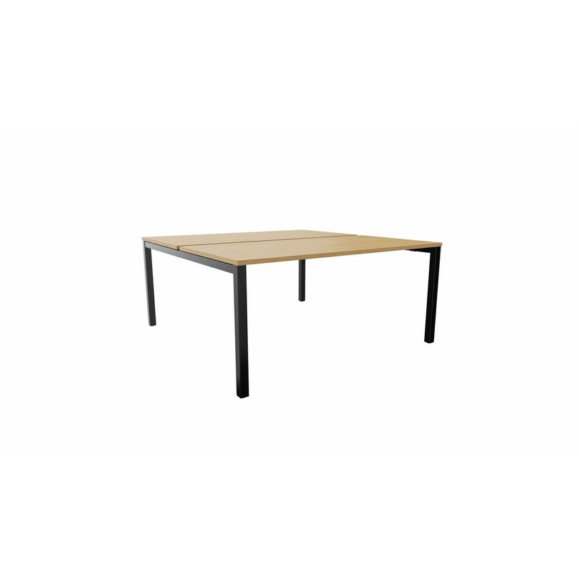 3617350003475-Bureau Bench ARIAL - L180 x P165 cm - plateau imitation chêne clair - pieds noirs-P_405153462_1-0
