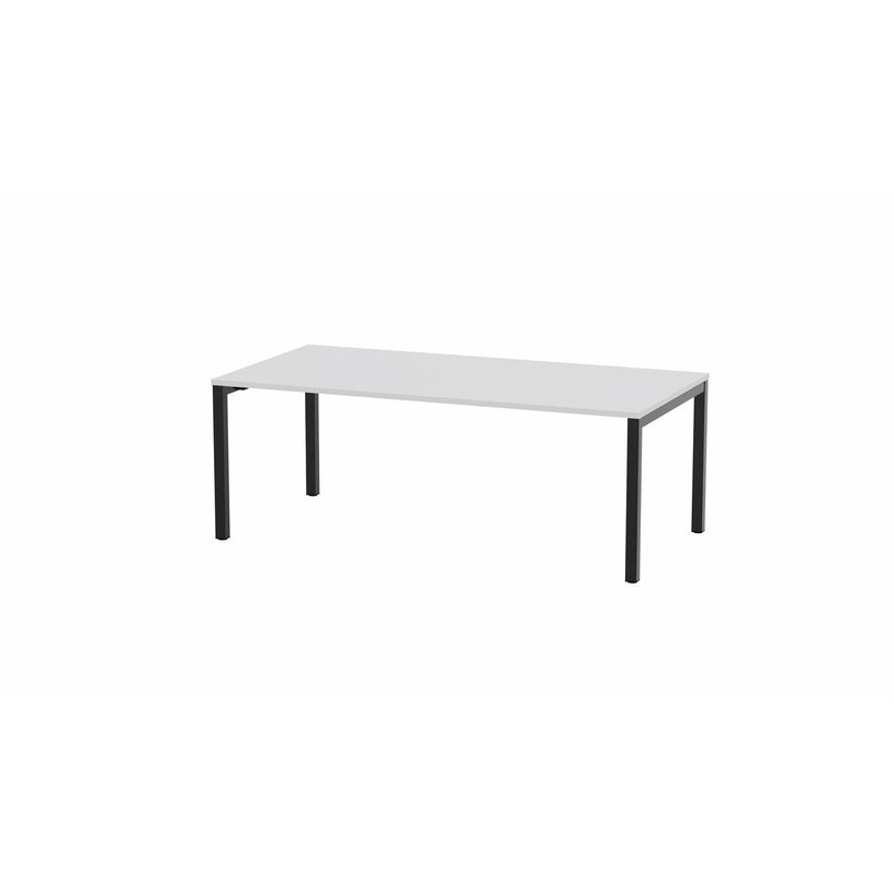 3617350003086-Table de réunion ARIAL - L200 x P100 x H73,5 cm - plateau blanc - pieds noirs-P_405153501_1-0