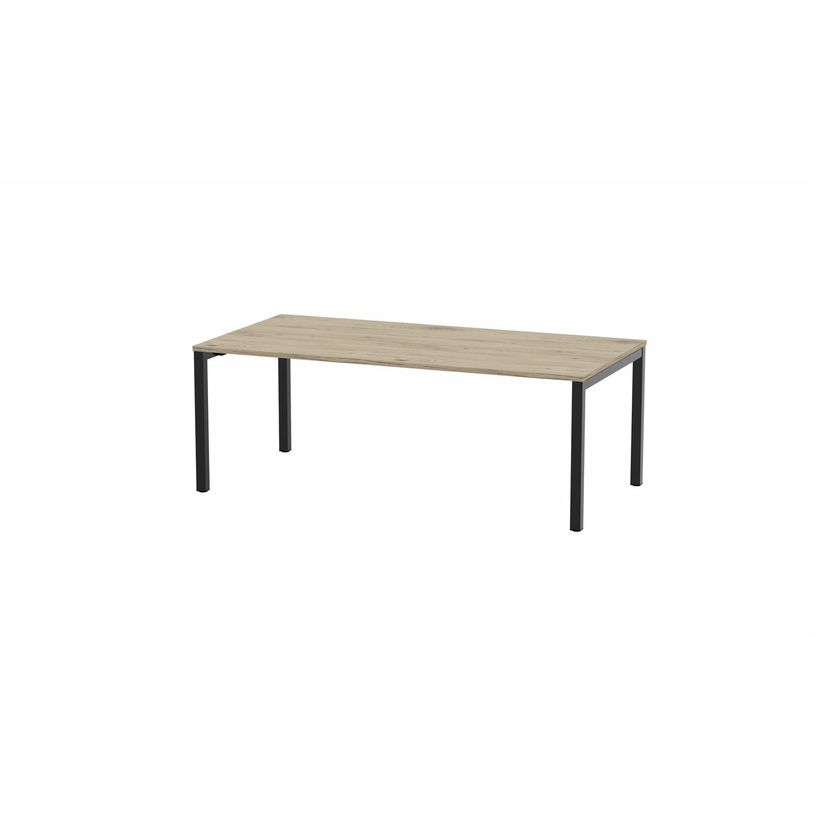 3617350003055-Table de réunion ARIAL - L200 x P100 x H73,5 cm - plateau imitation chêne brunswick - pi-P_405153504_1-0