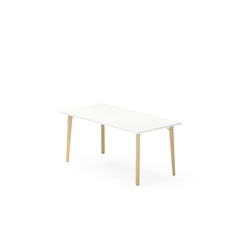 3617350004038-Table de réunion ROBIN - L200 x P80 x H73,5  cm - plateau blanc - pieds en hêtre massif-P_405153593_1-0