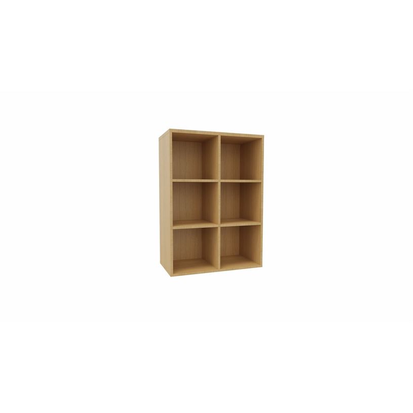 3617350005936-Vestiaire CAMILLE 6 cases - H112,3 x L80,7 x P43,2 cm - imitation chêne clair - portes en-P_405153792_2-0
