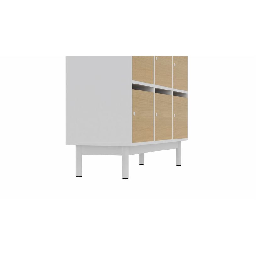 3617350005875-Socle 4 pieds en métal pour vestiaire CAMILLE 4 et 6 cases - hauteur 20 cm - blanc-P_405153804_3-1