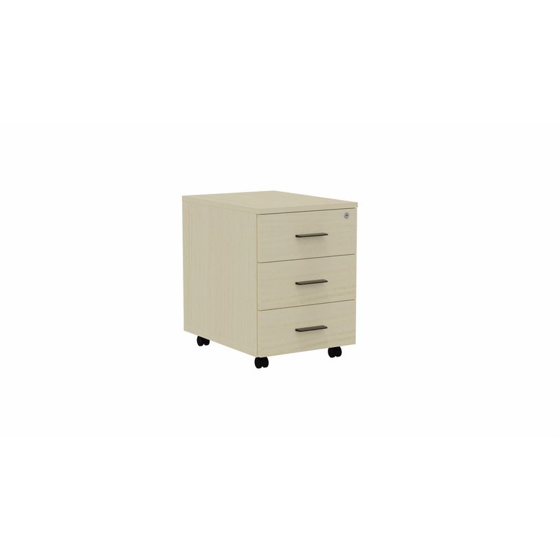 3617350001778-Caisson mobile MÉLINA - 3 tiroirs - L42 x P55,5 x H58,7 cm - imitation érable - poignée-P_405153812_1-0