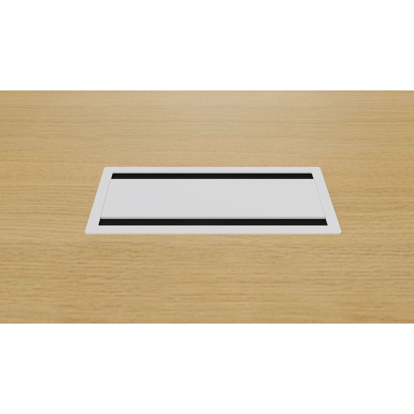 3617350000757-Trappe centrale pour table de réunion ARIAL - 31,6 x 14,8 cm - double accès - blanc-P_405153839_1-0