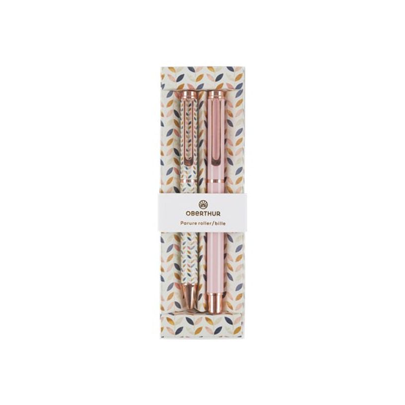 3664447158686-Oberthur Carmen - Parure de stylo à bille et roller - blush-P_405153926_2-0