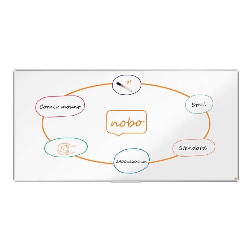 5028252608350-Nobo Premium Plus - Tableau blanc laqué - magnétique - 240 x 120 cm-P_405153934_6-5