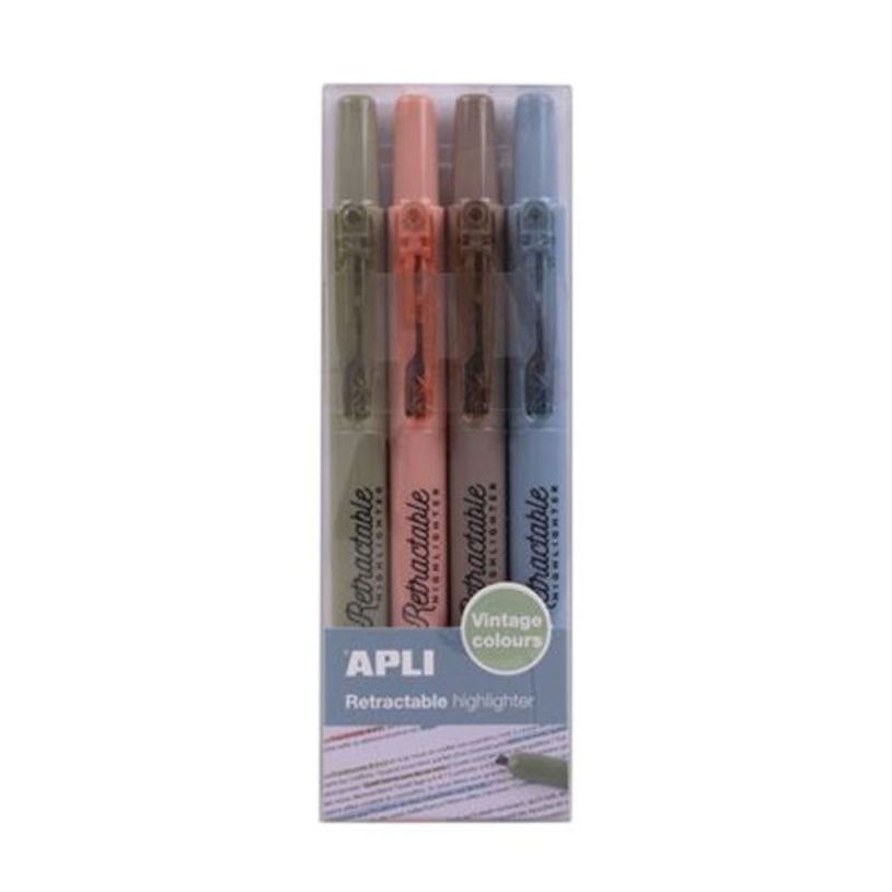 8410782194934-APLI - Marqueur - bleu moyen, cuivre, saumon, vert mousse - 4 mm - rétractable --1