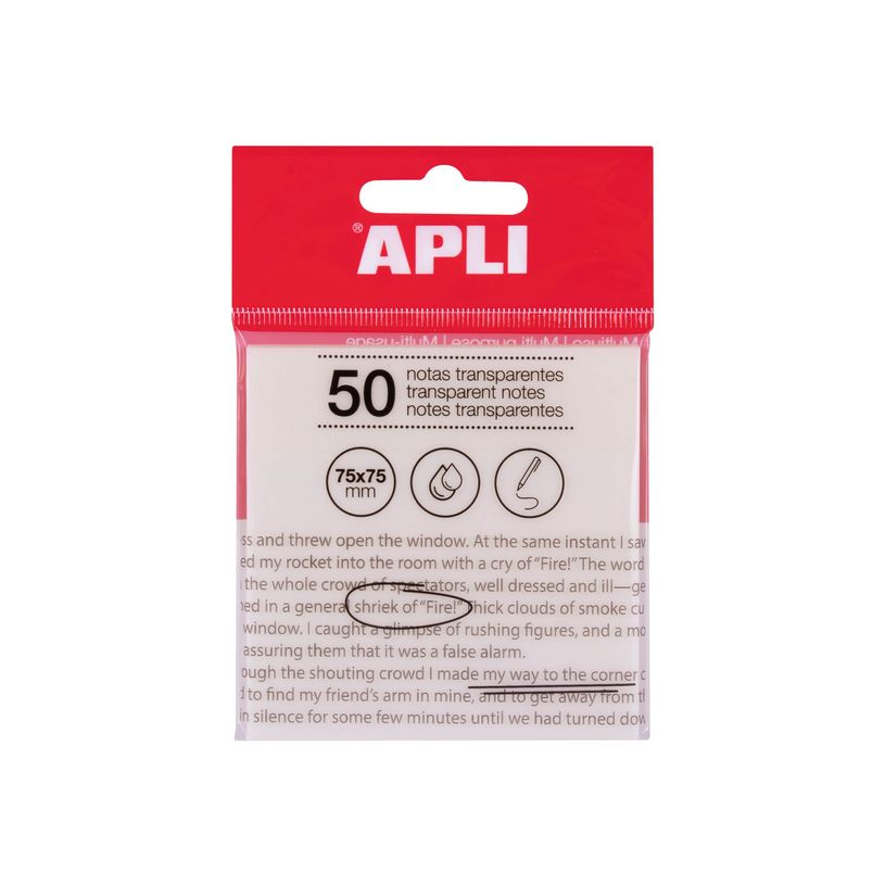 8410782195689-Apli - Notes adhésives - 50 feuilles - 75 x 75 mm - transparentes-P_405154104_2-0