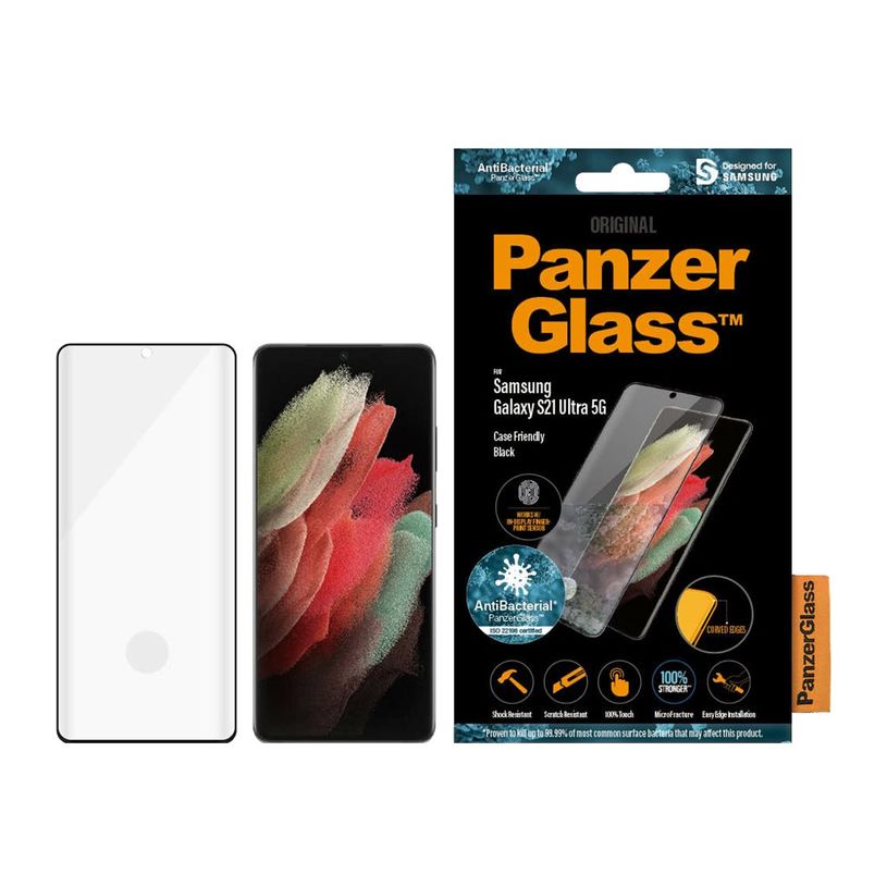 5711724072581-PanzerGlass Case Friendly - Protection d'écran - verre trempé pour  Galaxy S21 Ultra 5G -P_405154353_7-3