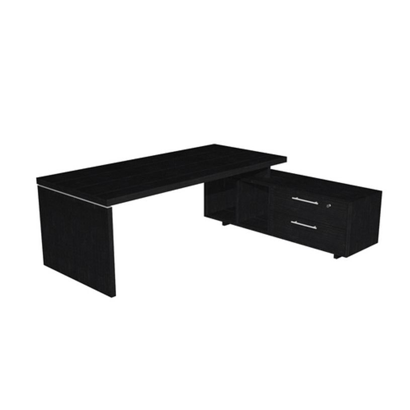 7331920002793-Bureau Manager FLORA - avec console retour réversible - L225 x P170 cm - pieds panneaux --P_405154392_1-0
