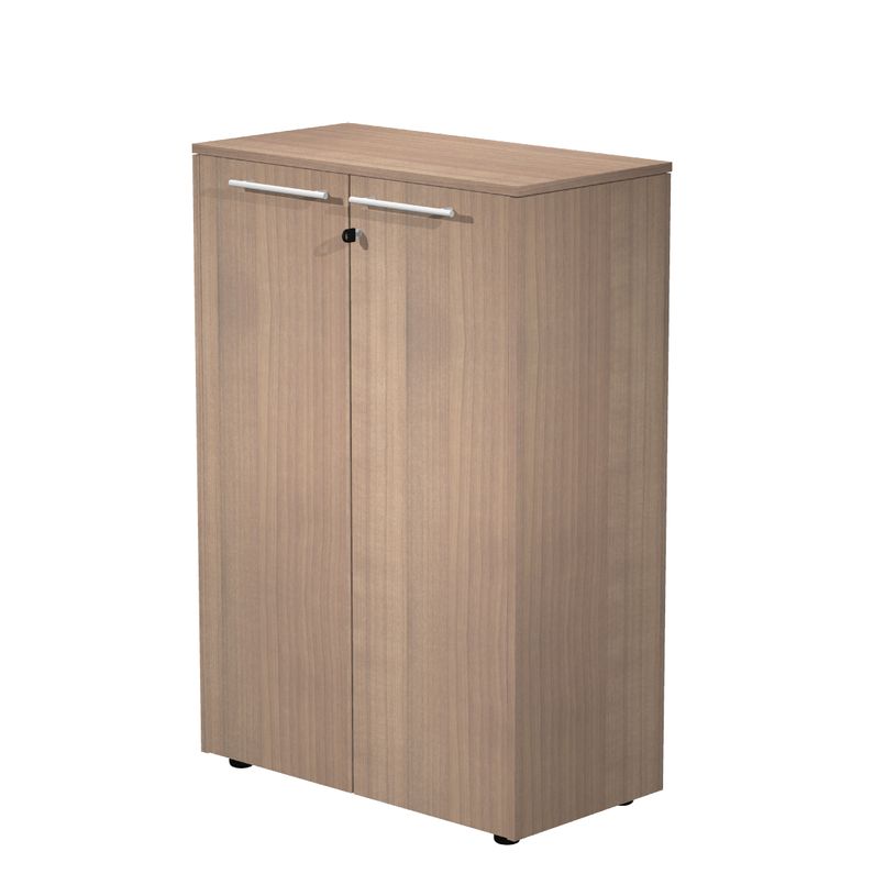 7331920003363-Armoire haute Flora - L82,8xP43xH119,8 cm - portes mélaminés - 2 étagères - merisier a-P_405154475_1-0