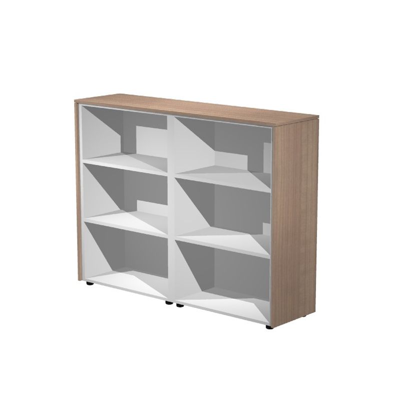 7331920003387-Armoire haute double Flora - L162,8xP43xH119,8 cm - portes mélaminés - 4 étagères - me-P_405154477_2-1