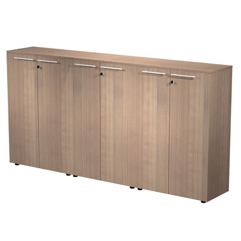 7331920003400-Armoire haute triple Flora - L242,8xP43xH119,8 cm - portes mélaminés - 6 étagères - me-P_405154479_1-0