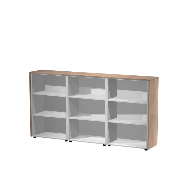 7331920003400-Armoire haute triple Flora - L242,8xP43xH119,8 cm - portes mélaminés - 6 étagères - me-P_405154479_2-1