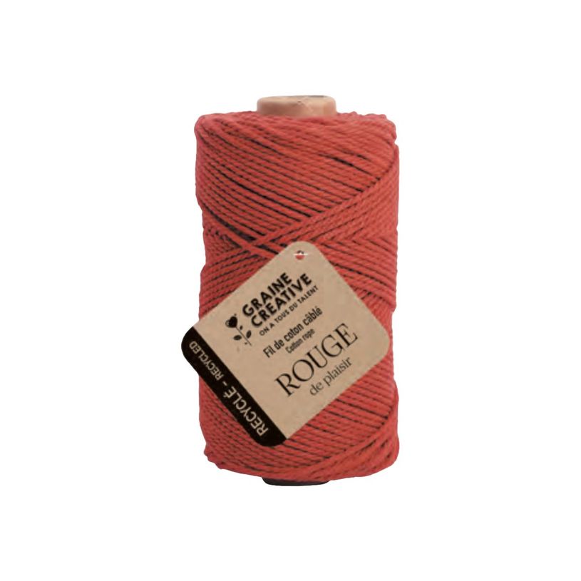 3532432001272-Graine Creative - cordon de macramé - diamètre de 2 x 100 m - rouge - coton recyclé-P_405154836_1-0