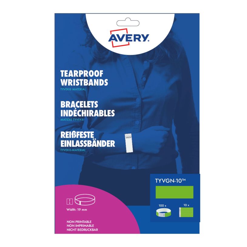 5014702147531-Avery - 100 bracelets indéchirables - 19 x 256 mm - vert--0