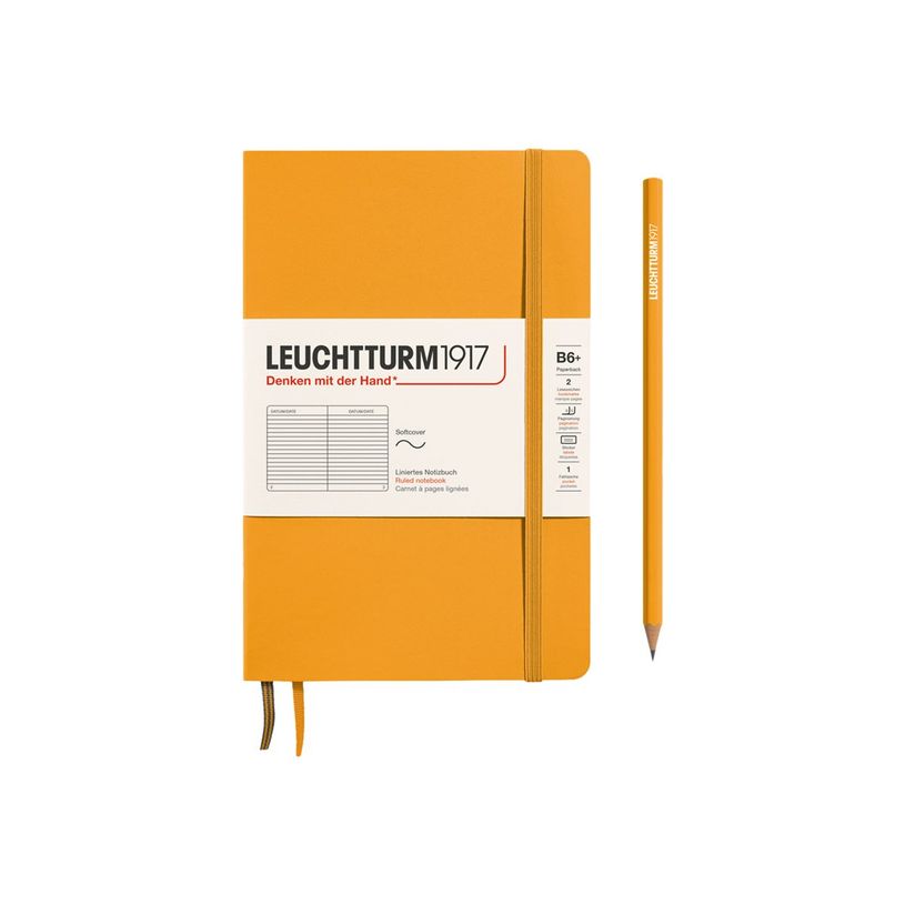 4004117610837-Leuchtturm1917 - Carnet de notes souple B6+ - ligné - orange-P_405155282_1-0