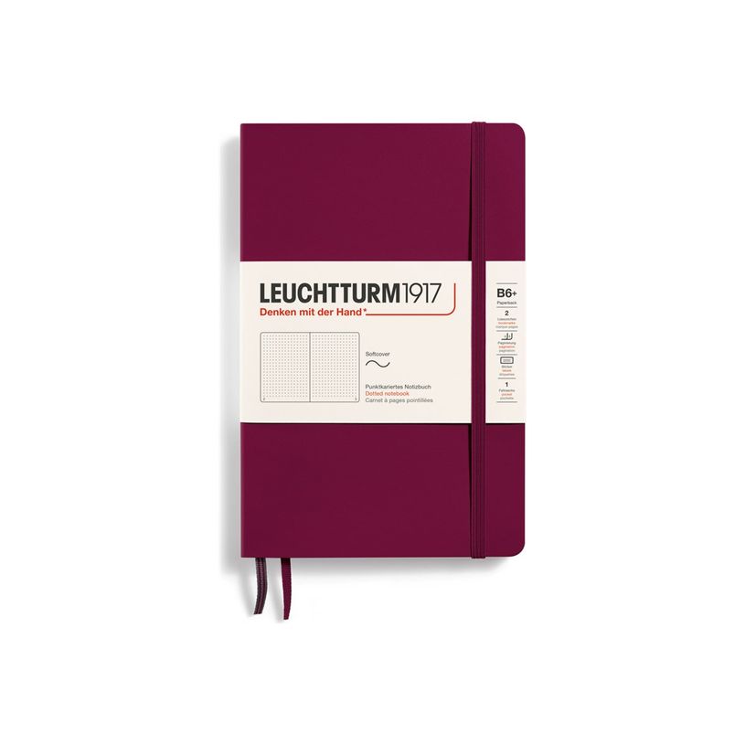 4004117551789-Leuchtturm1917 - Carnet de notes souple B6+ - pointillés - bordeaux-P_405155291_1-0