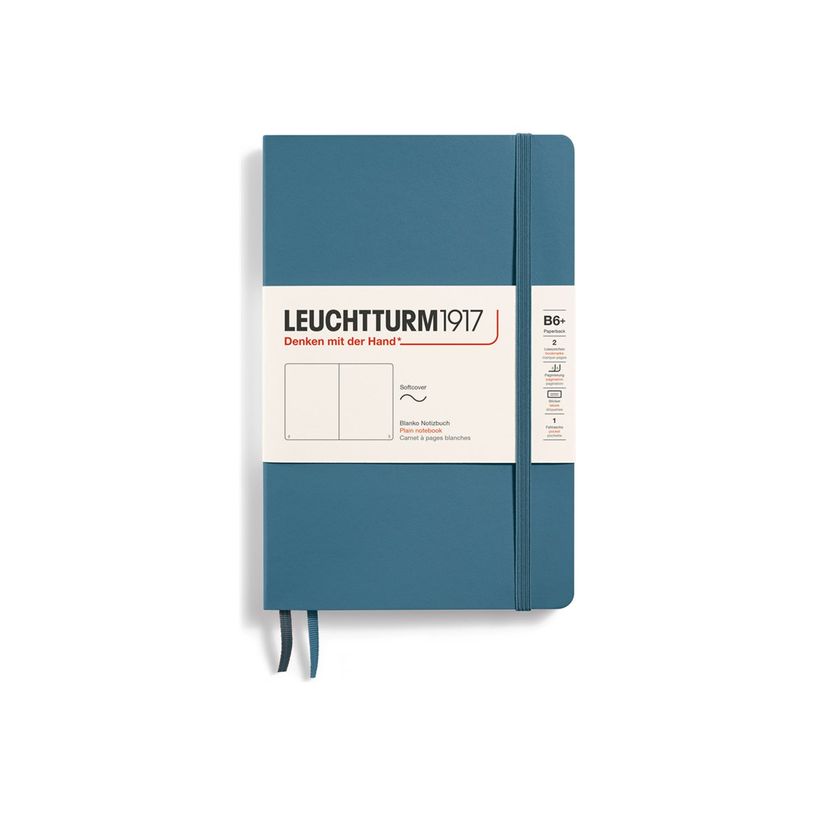 4004117610844-Leuchtturm1917 - Carnet de notes souple B6+ - uni - bleu acier-P_405155299_1-0
