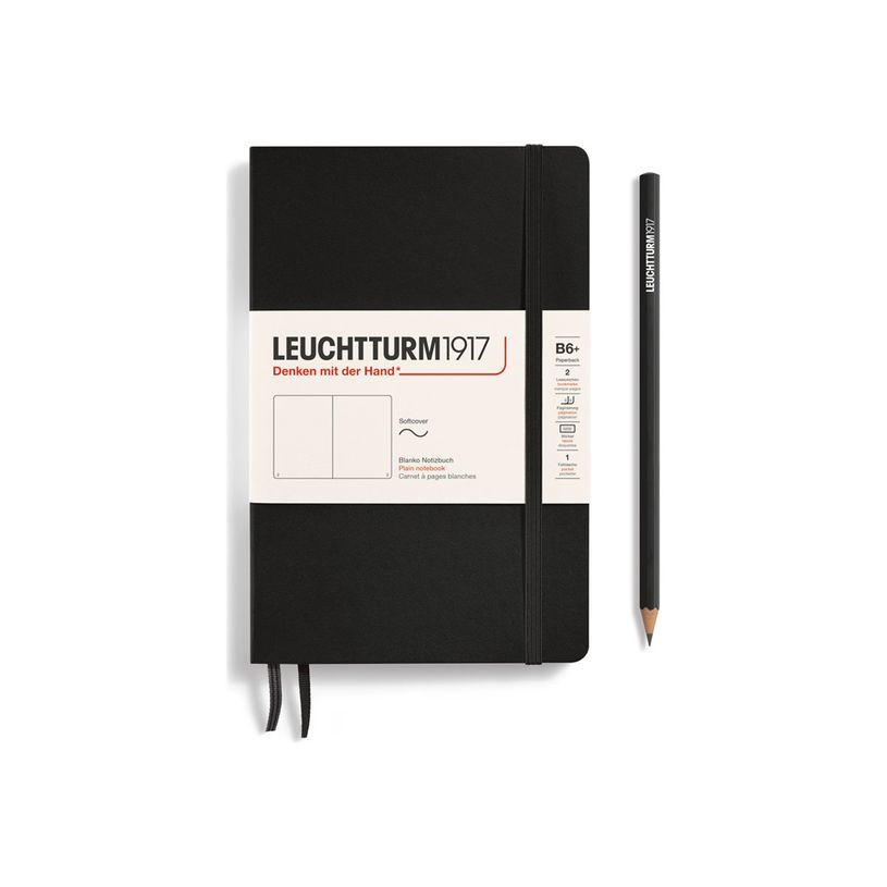 4004117538582-Leuchtturm1917 - Carnet de notes souple B6+ - uni - noir-P_405155304_1-0