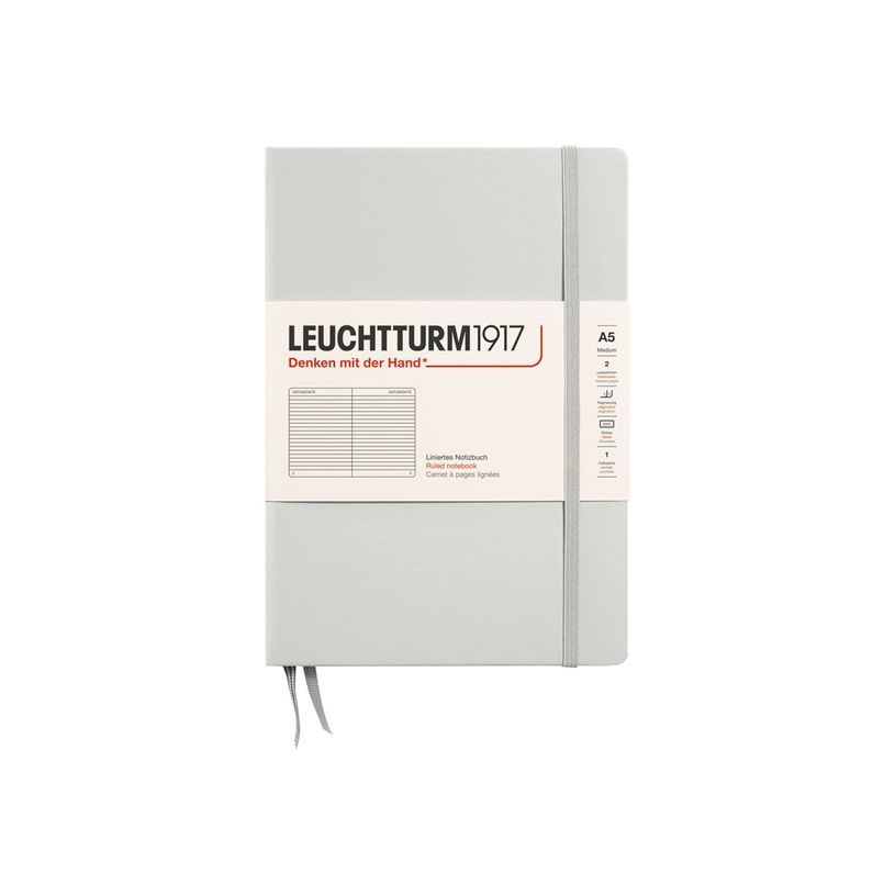 4004117625862-Leuchtturm1917 - Carnet de notes rigide A5 - ligné - gris clair-P_405155334_1-0