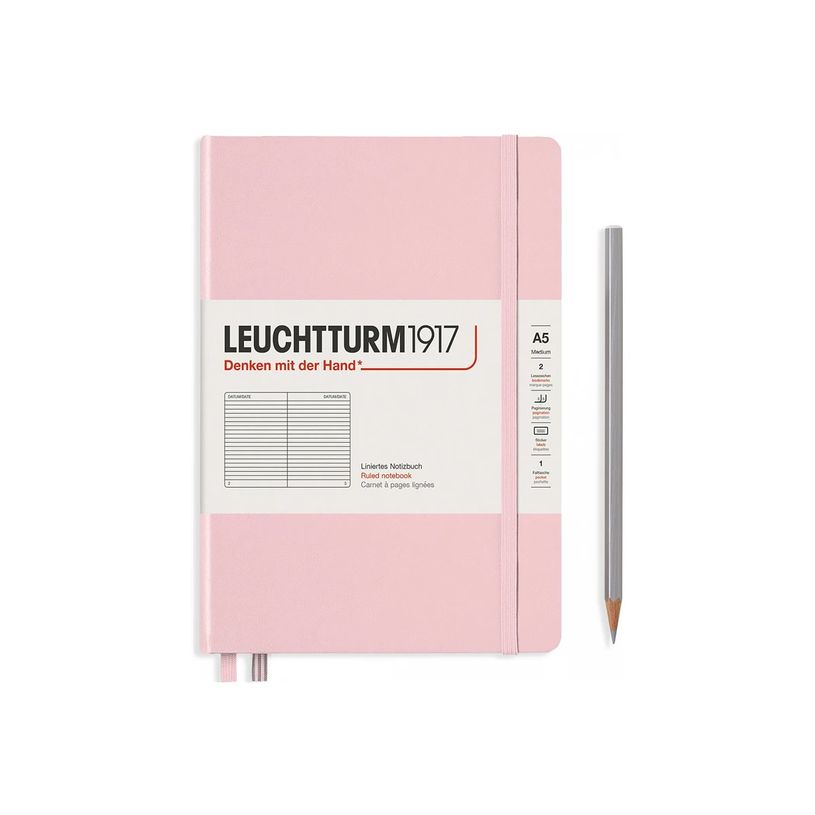 4004117569906-Leuchtturm1917 - Carnet de notes rigide A5 - ligné - rose poudré-P_405155340_1-0